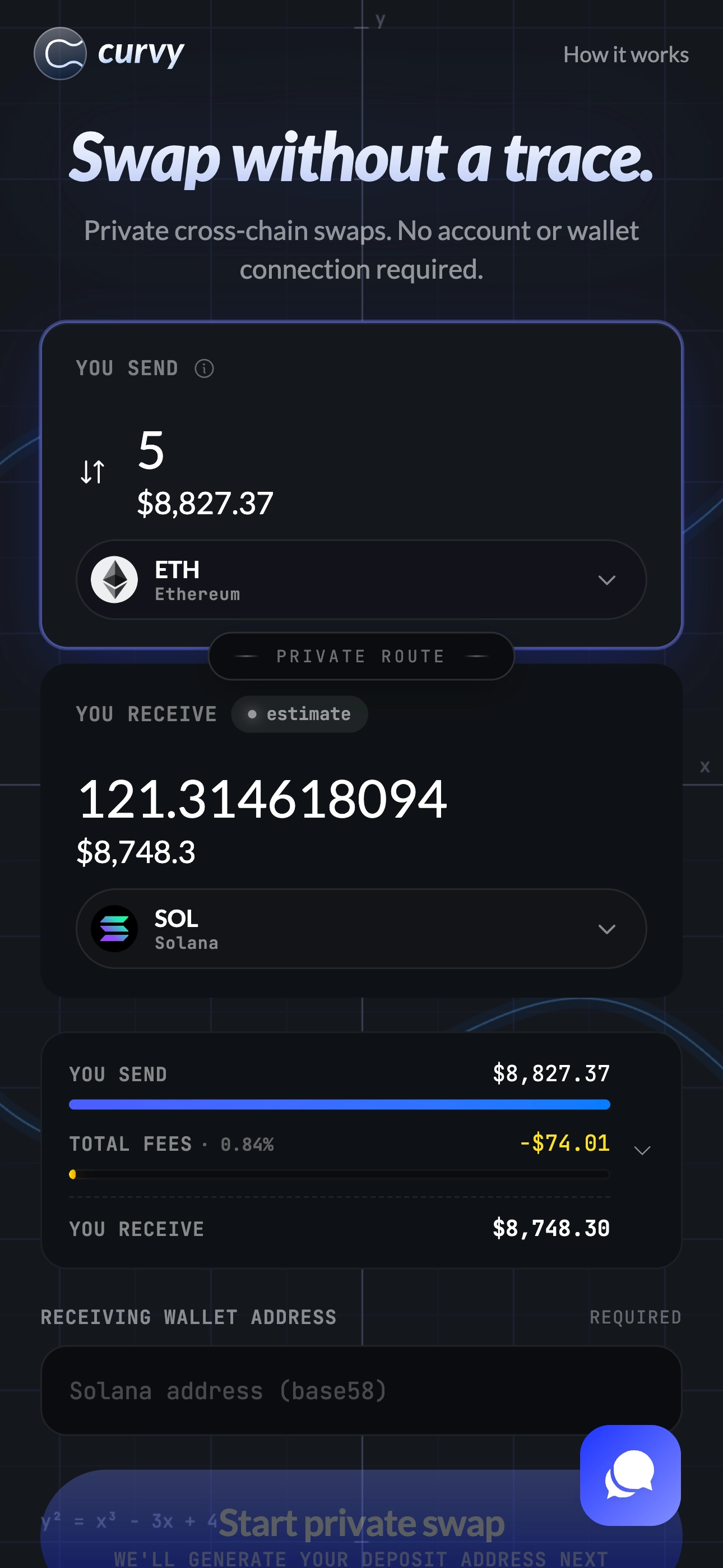 Curvy swap mobile preview